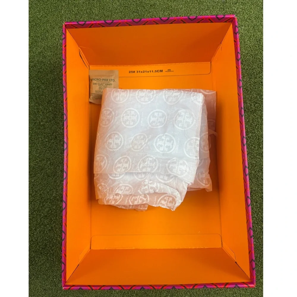 Tory Burch Shoe‎ Box Good Luck Trainer Size 7 Pink Orange